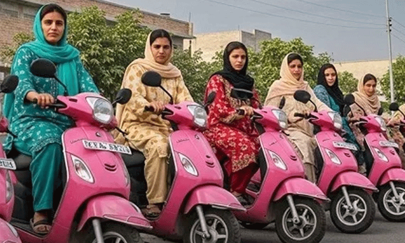 Announcement-to-distribute-free-pink-electric-scooters-among-women