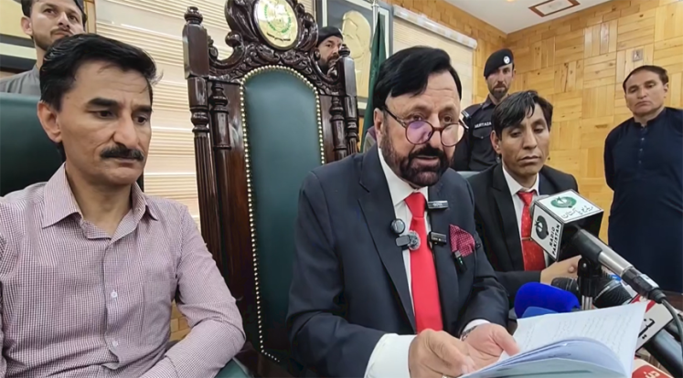 چیف الیکشن کمشنر گلگت بلتستان راجہ شہباز خان کی پریس کانفرنس