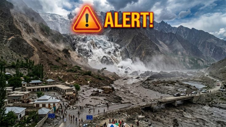 گلیشئیر برسٹ، لینڈ سلائیڈنگ اور سیلابوں کا الرٹ جاری