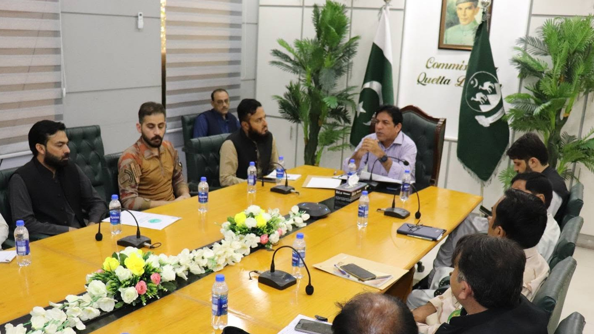 کوئٹہ میں امن و امان سے متعلق بڑا اجلاس، کمشنر نے اہم ہدایات جاری کردیں